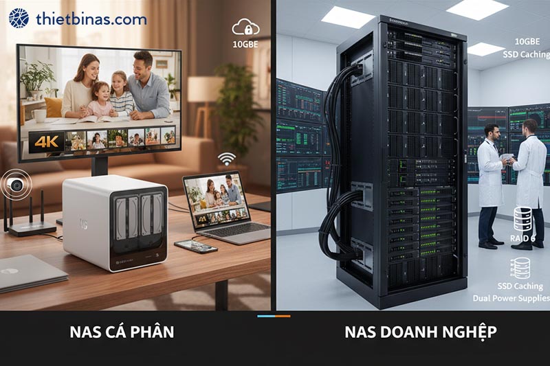 So sánh NAS cá nhân và doanh nghiệp